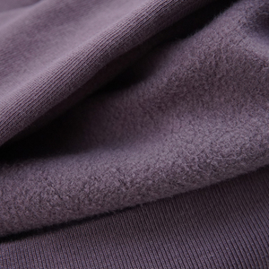 Sudadera con Capucha Morada para Mujer, Color Sólido, Manga Larga, Tejido de Algodón Transpirable, Ropa Casual de Otoño - Product Image 2