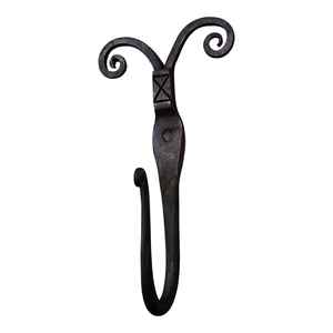 Elegante Gancho de Pared de Hierro Negro con Forma Rizada, Acabado con Recubrimiento en Polvo |   Organizador Decorativo para Colgar en la Pared, para Decoración del Hogar y Regalos - Product Image 3