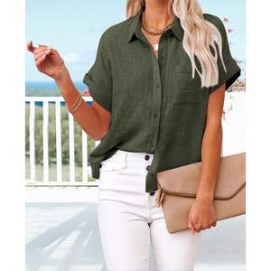 2025 conjuntos de dos piezas informales de verano para mujer, conjuntos holgados de lino por encima de la rodilla, conjunto de pantalones cortos de 2 piezas de talla XS con Tops cortos - Product Image 5