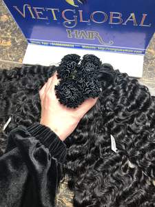 Vente en gros 100% Extensions de cheveux humains bruts vietnamiens birmans bouclés K-Tip couleur naturelle cuticule alignés cheveux cambodgiens - Product Image 2