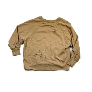 Men's Ripped Knitted <b>Pullover</b> <b>Sweater</b> Solid Color Long Sleeve Crew Neck Winter Polyester/Cotton Slight Stretch - Product Image 4