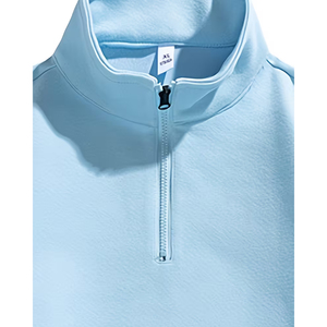 OEM Men's Women's Half Zip Fleece Sweatshirt Plain Oversized <b>Mock</b> <b>Neck</b> Pullover Custom Streetwear Cotton <b>Top</b> - Product Image 6