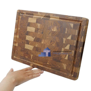 Rectangular Wood Cutting Board For Kitchen Use With Natural Grain Pattern - Product Image 5