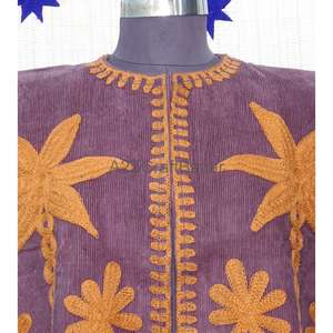 Chaleco Suzani de Manga Corta para Mujer, Hecho a Mano, con Bordado Floral, 100% Algodón, para Otoño e Invierno - Product Image 2