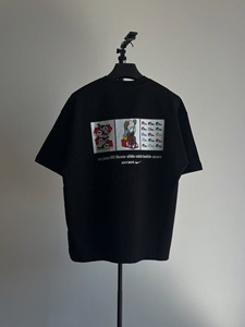 T-shirt graphique vintage personnalisé délavé à l'acide, en coton épais 100 %, avec strass et impression intégrale majestueuse - Product Image 3