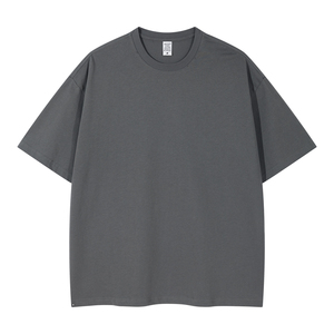 เสื้อยืดถักไหมพรมผู้ชายไซส์ใหญ่ ขายส่ง ผ้าฝ้ายพรีเมียม ทรงหลวม สตรีทแวร์ เป็นมิตรกับสิ่งแวดล้อม แห้งเร็ว รับทำโลโก้ตามสั่ง OEM ODM แบรนด์ส่วนตัว - Product Image 4