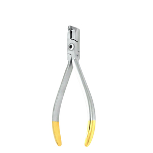 Pince orthodontique manuelle universelle T/C pour coupe et maintien de la extrémité distale, 4,5 pouces, avec inserts en carbure de tungstène, manche doré, réglable - Product Image 2