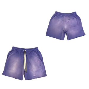Pantalones Cortos de Felpa Francesa para Hombre, Estilo Urbano, Lavado Ácido, con Logotipo Personalizado, Fabricante OEM, Venta al Por Mayor - Product Image 3