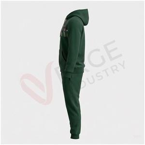 Sweat-shirt à capuche zippé vert pour homme, imprimé camouflage, manches longues, style décontracté, coupe classique, poches latérales, style automne - Product Image 3