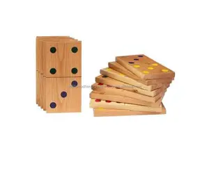 2024 Item educacional personalizado de jogo de dominó de madeira com produto novo e antigo