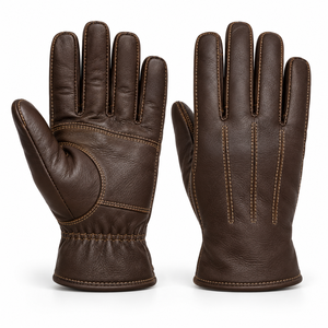 Guantes de imitación de cuero amarillo mostaza con correa de botón en la muñeca, para invierno, venta al por mayor, proveedor de accesorios de moda personalizados, colección. - Product Image 2