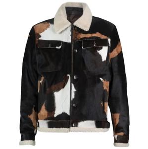 Chaqueta de Cuero con Pelo de Vaca para Hombre, Estilo Motero, Tallas Grandes, Chaqueta de Invierno para Mujer, Fabricante Mayorista de Pakistán - Product Image 3