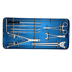 Ensemble de chirurgie de la colonne lombaire, instruments orthopédiques en acier inoxydable, boîte de stérilisation, certifié CE, manuel, haute qualité, classe I - Product Image 1