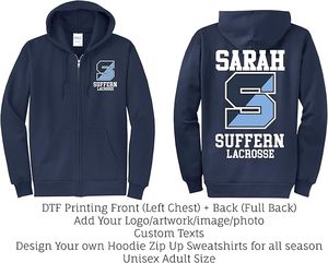 เสื้อฮู้ดซิปแบบสตรีทแวร์ ปักโลโก้ตามสั่ง พิมพ์ลายได้ทั้งด้านหน้าและด้านหลัง ผ้าฟลีซคอร์ 100% ผ้าฝ้ายทอ สำหรับทั้งผู้ชายและผู้หญิง - Product Image 6