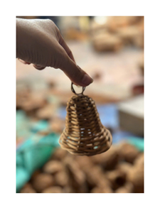 Cesta Decorativa Hecha a Mano de Mimbre Natural Tejido, Ecológica, para Colgar en la Pared o Puerta, para Fiestas Navideñas en Casa, Ciudad de Ho Chi Minh, Vietnam - Product Image 2