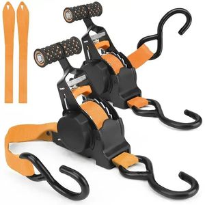 Juego de 2 Tensoras Automáticas de Trinquete de 1''x10'' para Sujeción de Carga, Resistencia a la Rotura de 1500 Libras - Product Image 2