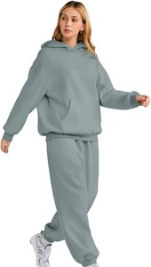 Custom Women Tracksuit Premium Fleece <b>Cropped</b> Zip Jacket Relaxed <b>Jogger</b> Set Casual Streetwear Winter Sportswear - Product Image 5