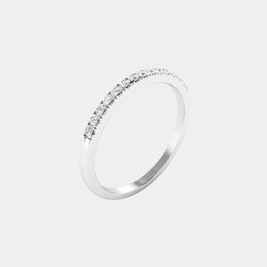 Anillo de media eternidad con pavé de corte redondo de 0.15 quilates - Product Image 5