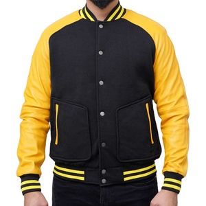 Veste de baseball respirante d'hiver, veste universitaire, patchs personnalisés, broderie de logo, style écologique, polyester et coton - Product Image 1