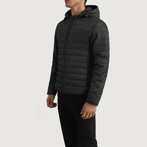 Men's Lightweight Down Jacket with Two Sides for Outdoor Sports Keeping <b>Warm</b> and <b>Waterproof</b> Hiking Down Hooded Jacket - Product Image 4