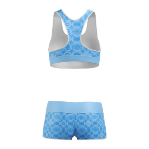 Conjunto Deportivo Sublimado Premium de 2 Piezas para Mujer, Bra Deportivo y Pantalones Cortos de Cintura Alta, Ropa de Gimnasio, Yoga y Fitness, Fabricante - Product Image 5