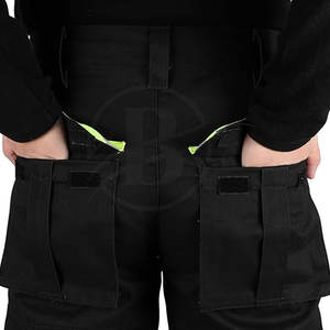 Pantalones de trabajo resistentes al fuego para construcción, pantalones de alta visibilidad con bolsillos, venta al por mayor. - Product Image 4
