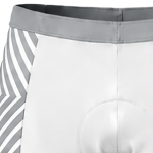 Shorts de cyclisme blancs gris argentés avec rembourrage, séchage rapide, respirants, extensibles, pour la course sur route, l'entraînement et les performances sportives - Product Image 3