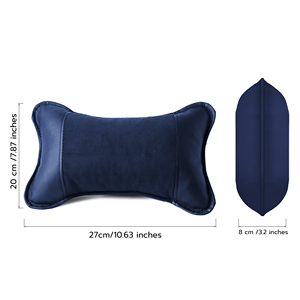 OEM Leather and Ice Silk Car Neck <b>Pillow</b> 27x20cm Ergonomic Support Breathable Comfort for Long Drives Seat Cushions & <b>Pillow</b> - Product Image 3