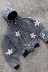 Sweat à capuche personnalisé avec logo du fabricant, imprimé numériquement, 420 GSM, confortable, effet délavé vintage, manches bouffantes, haute qualité - Product Image 2