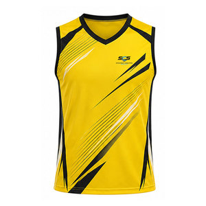 Maillot de volley sans manches personnalisé pour équipe, vêtements de sport avec tissu respirant, sensation confortable et ajustement flexible pour les joueurs - Product Image 1