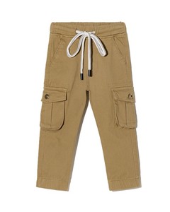 Children's Boys Straight Cargo Pants Ankle <b>Lanyard</b> Cotton Casual Pants with Customizable Color & Logo - Product Image 1