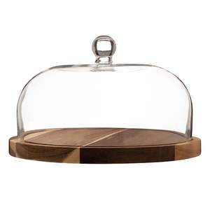 Wooden <b>Cake</b> Dome With Transparent Lid Stylish Presentation Ideal For <b>Cakes</b> Pastries Desserts And Bakery Display Use - Product Image 1