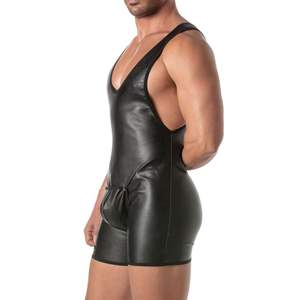 Combinaison Kinky Easy Access noire pour homme, tenue de club fetish, extensible, coupe ajustée, sexy, pour soirée - Product Image 4