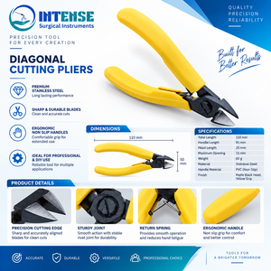 Alicates de Corte Diagonal Profesionales, Cortador de Alambre de Precisión con Mango Ergonómico para Joyería - Product Image 5