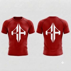 Camiseta de Manga Corta para Hombre, 100% Poliéster y Spandex, Cuello Redondo, Impresión por Sublimación, Secado Rápido, Transpirable, para Artes Marciales Mixtas (MMA) - Product Image 1