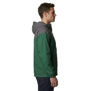 Veste coupe-vent à capuche bicolore pour homme, fermeture éclair intégrale, légère, résistante à l'eau, veste de sport décontractée pour l'extérieur - Product Image 3