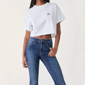 เสื้อครอปท็อปผ้าฝ้ายแห้งเร็ว แขนสั้นสำหรับผู้หญิง ลดราคาออนไลน์ - Product Image 1