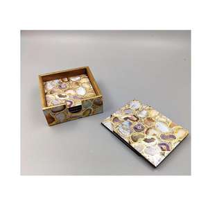 Juego de Posavasos de Madera Natural Duraderos, Ecológicos y con un Diseño Elegante para Servir Té, Café y Bebidas Frías - Product Image 6