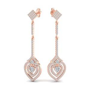REYES Factory Wholesale Price 925 <b>Sterling</b> <b>Silver</b> <b>Heart</b> Shape 1.3Ct Lab Grown Diamond Drop <b>Earrings</b> For Women Wedding Jewelry - Product Image 5
