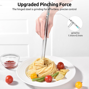 Pince de cuisine de précision longue, idéale pour l'assaisonnement des plats et utile pour les chefs, en acier inoxydable à pointe fine, avec logo personnalisé pour l'assaisonnement des aliments. - Product Image 4