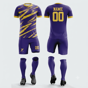 Conjunto de Camiseta de Fútbol Rosa y Blanca Sublimada, Uniforme Personalizado para Adultos Unisex, Manga Corta, Cuello Redondo, Secado Rápido y Transpirable - Product Image 5