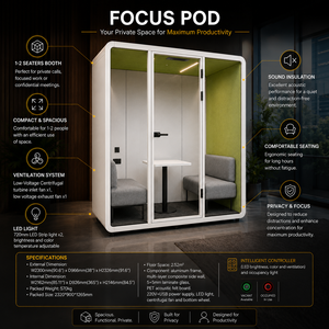 Cabine de réunion acoustique pour 1 à 2 personnes - Product Image 2