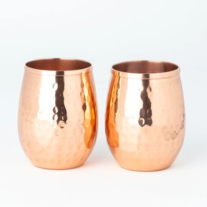 Copper Water <b>Bottle</b> With Lids Hammered Design Minimalist Style Eco-Friendly Home Drinkware - Product Image 3