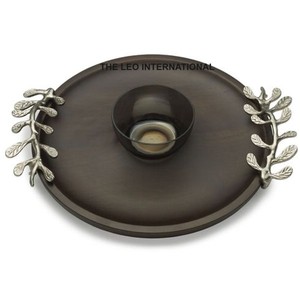 Long Creative Serving <b>Tray</b> With Unique Organic Shape and Rustic Finish Perfect for Displaying Fruits and <b>Snacks</b> - Product Image 3