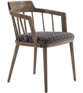 Midcentury Modern Upholstered Dining Chair with Wood <b>Frame</b> Fabric Seat Home Furniture - Product Image 2