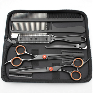 Professional Barber Scissors Set 6 Inch Stainless Steel Hair Cutting Thinning Kit with <b>Case</b> Comb Salon Home Stylist <b>Tools</b> 1001 - Product Image 2