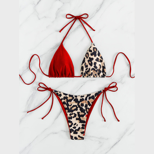 Traje de Baño para Mujer, Modelo K1360, Conjunto de Bikini, Traje de Baño de Cintura Alta, Bikini Tipo Tanga, Ropa de Playa - Product Image 1