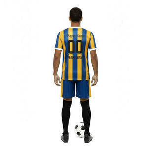 Ensemble de maillot de football unisexe pour compétition et entraînement, été, séchage rapide, respirant, antibactérien, 100% polyester, manches courtes, sport - Product Image 3