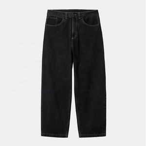 Light Wash Vintage Fashion Custom Logo High Quality Streetwear Regular Fit Casual Denim <b>Jeans</b> Men - Product Image 3