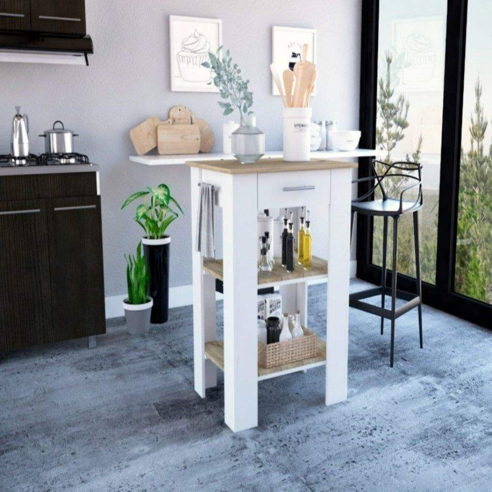 White / Light Oak Color